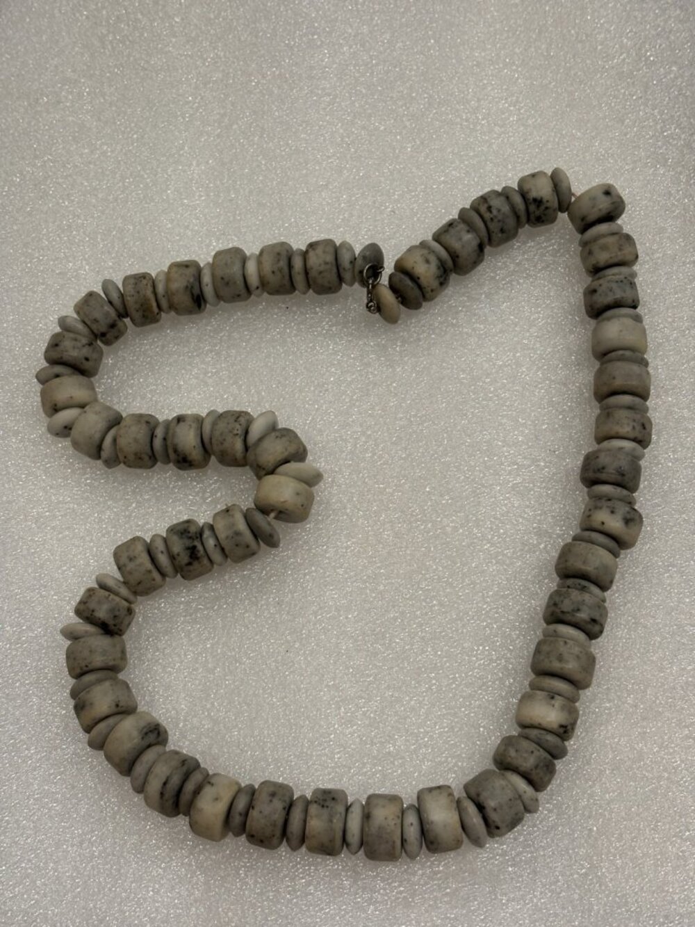 Vintage African Artisan Recycled Powder Glass Beads or Necklace-25 Inch